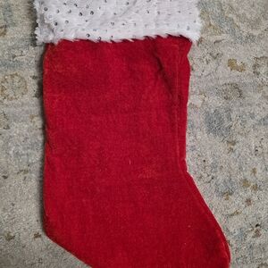 Red Velvet Sequin Cuff Christmas Stocking